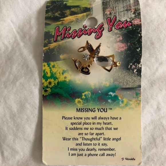 Angel pin, Missing You gift for a friend in grief - Picture 1 of 2